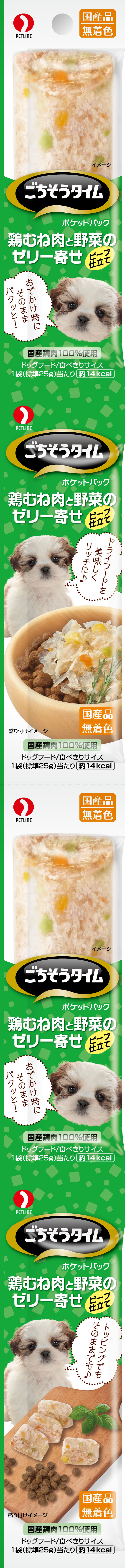 ＜ごちそうタイム＞ポケットパック　鶏むね肉と野菜のゼリー寄せ ビーフ仕立て