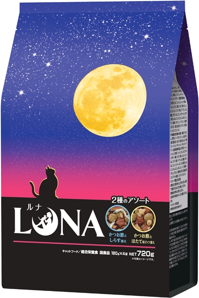 LUNA　かつお節としらす＆ほたて味ビッツ添え