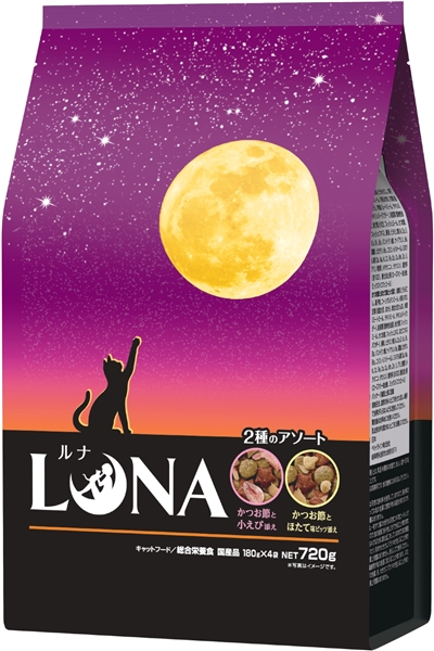 キャットフード Luna かつお節と小えび ほたて味ビッツ添え ドッグフード キャットフード ペットフードのペットライン