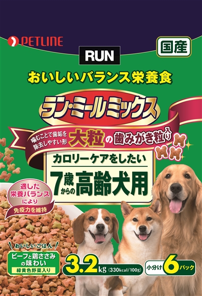 ドッグフード ラン ミールミックス 大粒 ７歳からの高齢犬用 ドッグフード キャットフード ペットフードのペットライン